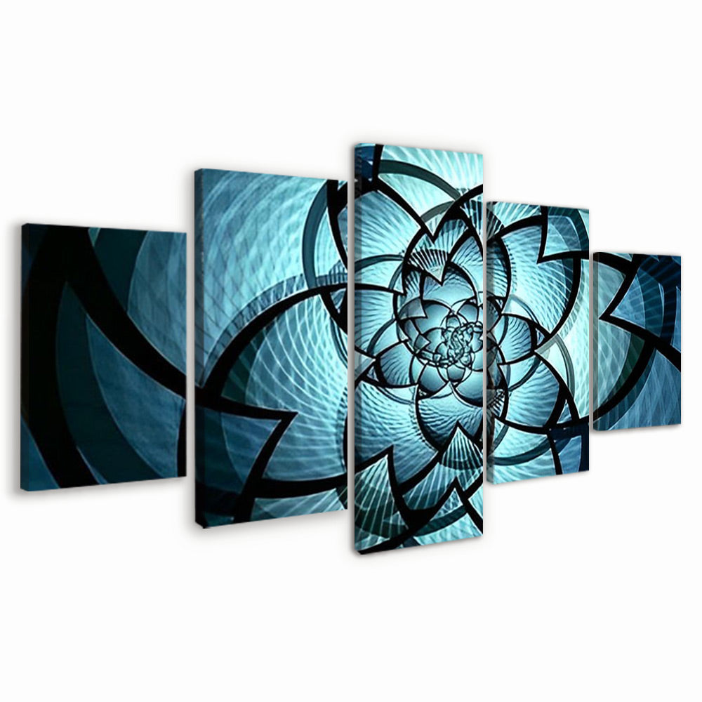 Fleurs Bleues 5 Partie Peinture par Numéros