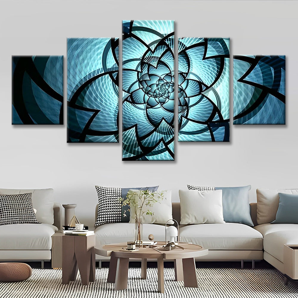 Fleurs Bleues 5 Partie Peinture par Numéros