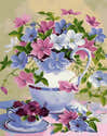 Kit Peinture Par Numéros Adulte - Toile Fleurs Avec Peintures Et Pinceaux - Activité DIY Relaxante - Déco Murale - 9