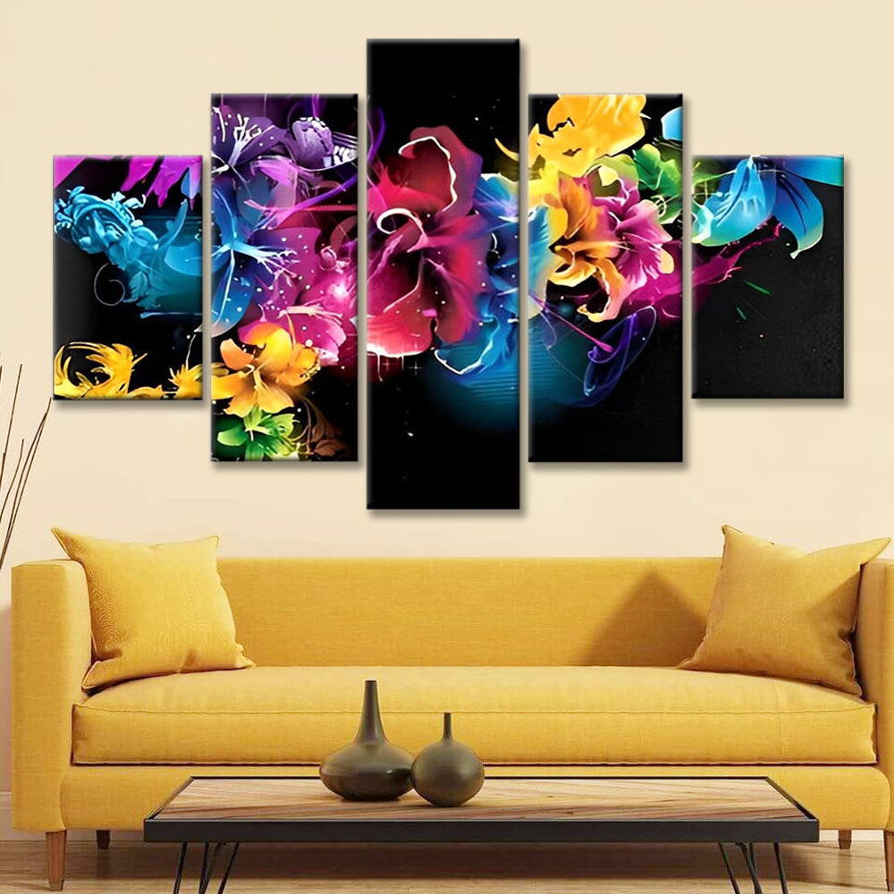 Fleurs Cyber 5 Partie Peinture par Numéros