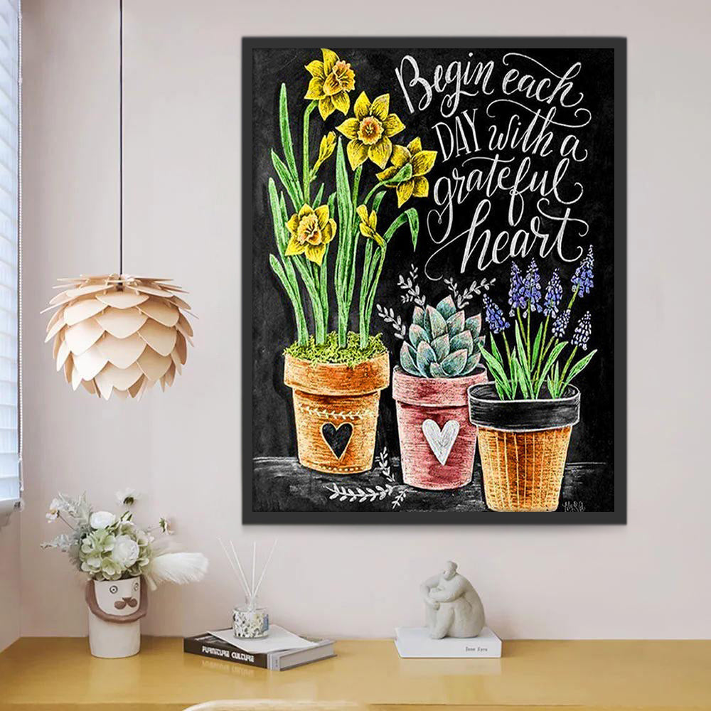 Fleurs Dessinées Peinture par Numéros