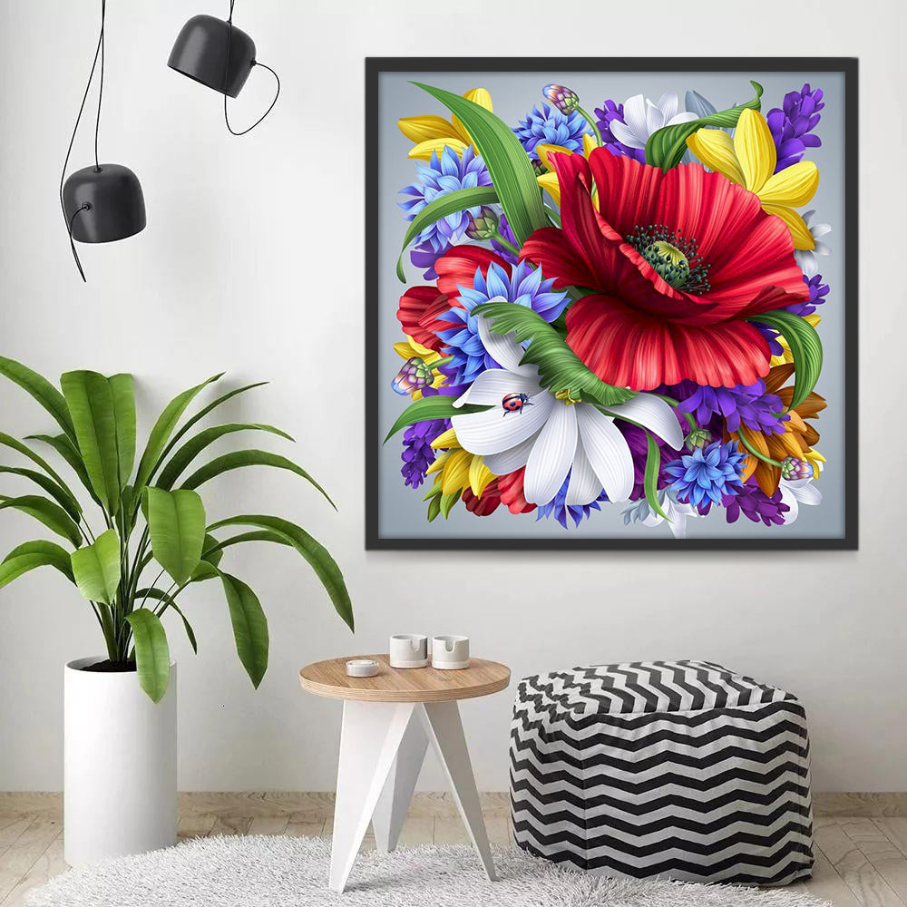 Fleurs et Insectes Peinture par Numéros
