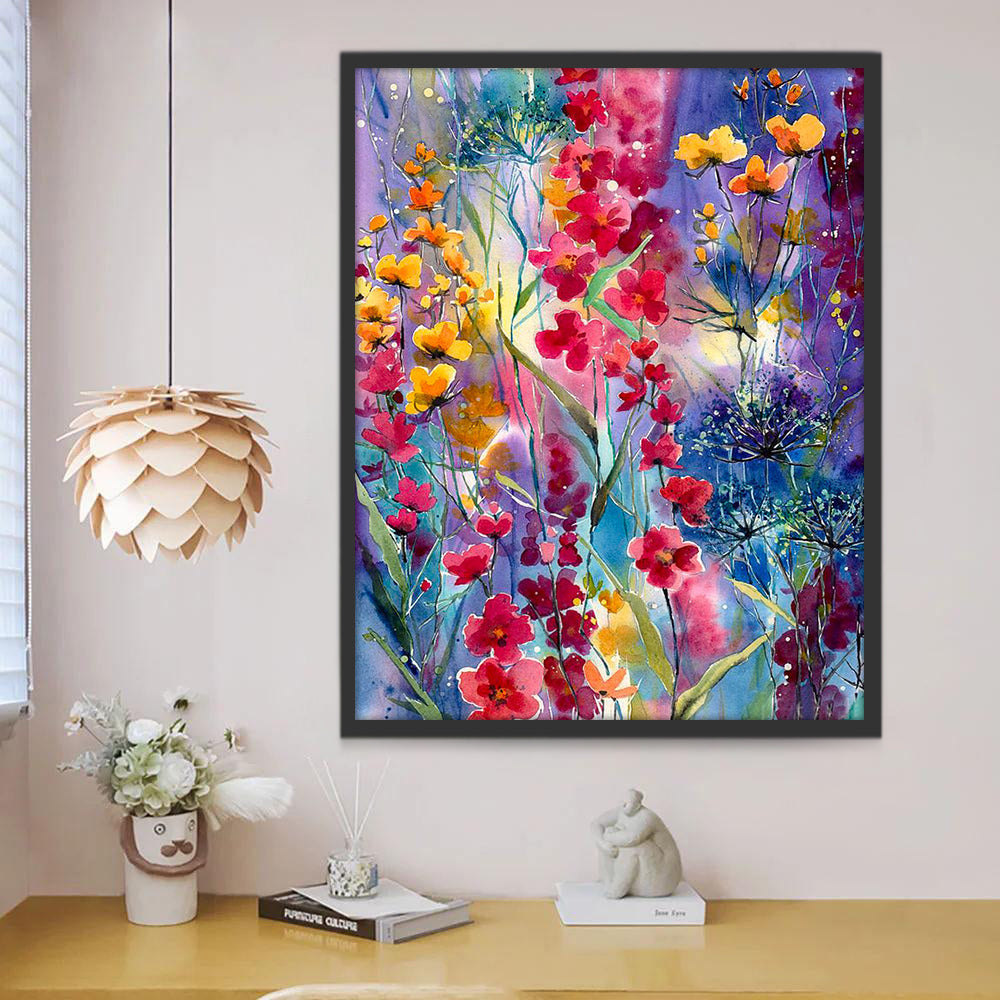 Fleurs Multicolores Peinture par Numéros