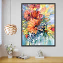 Kit Peinture Par Numéros Adultes Débutants - 4 Tableaux Fleurs 20x30cm Avec Cadre, Peintures Et Pinceaux - 5