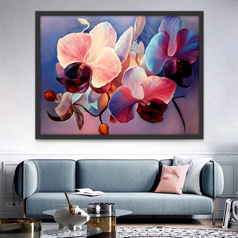 Fleurs Papillon Peinture par Numéros