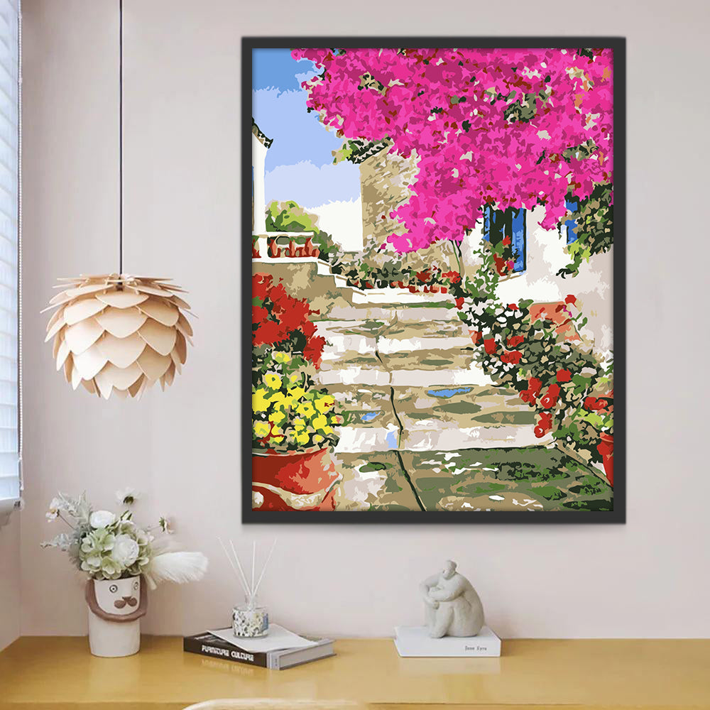Fleurs Ville Peinture par Numéros