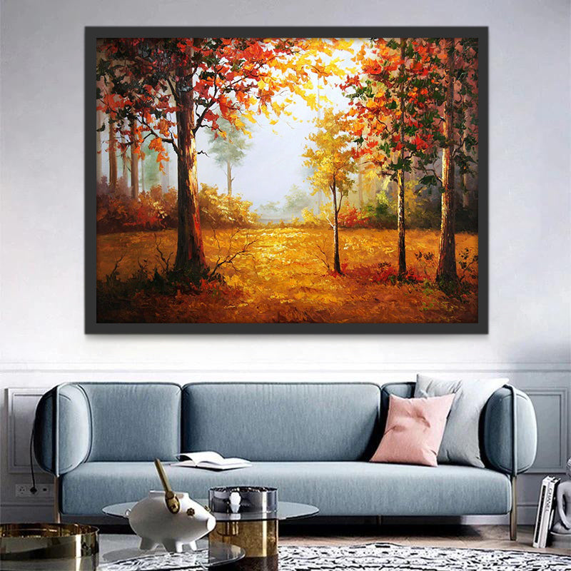 Forêt Rouge Peinture par Numéros