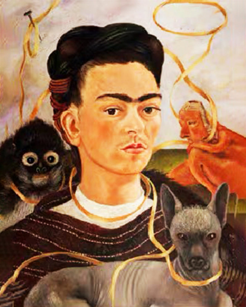 Frida et Chat Peinture par Numéros