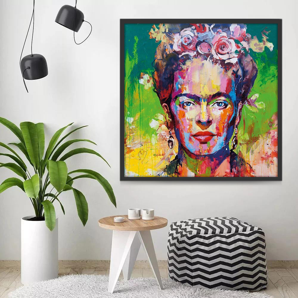 Frida et Roses Peinture par Numéros