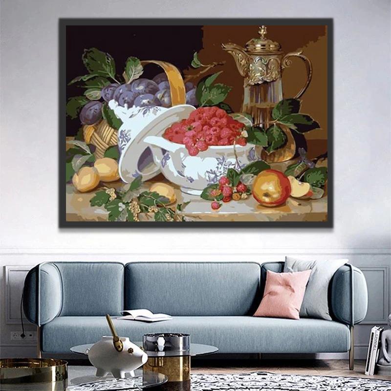 Fruits Délicieux Peinture par Numéros