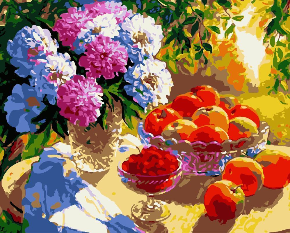 Fruits et Joli Paysage Peinture par Numéros