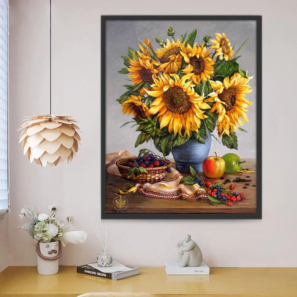 Fruits et Tournesols Peinture par Numéros