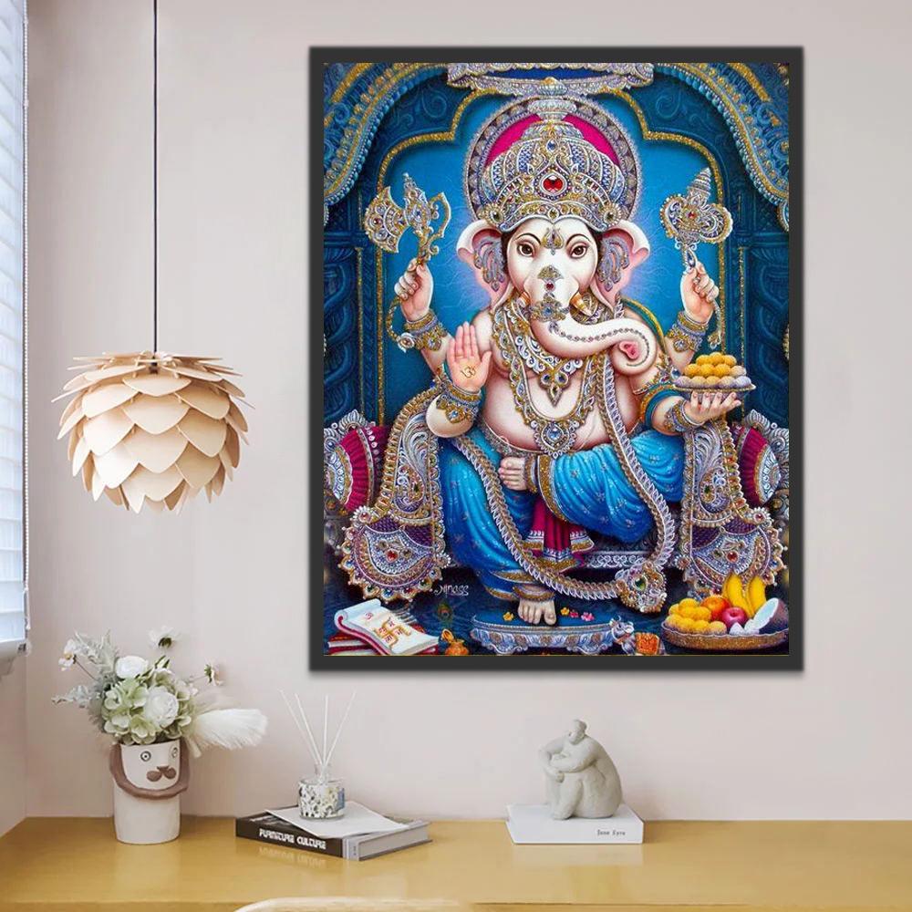 Ganesh et Nourriture Peinture par Numéros