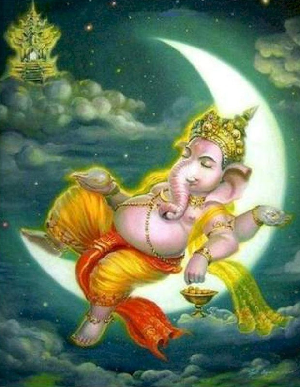 Ganesh sur la Lune Peinture par Numéros