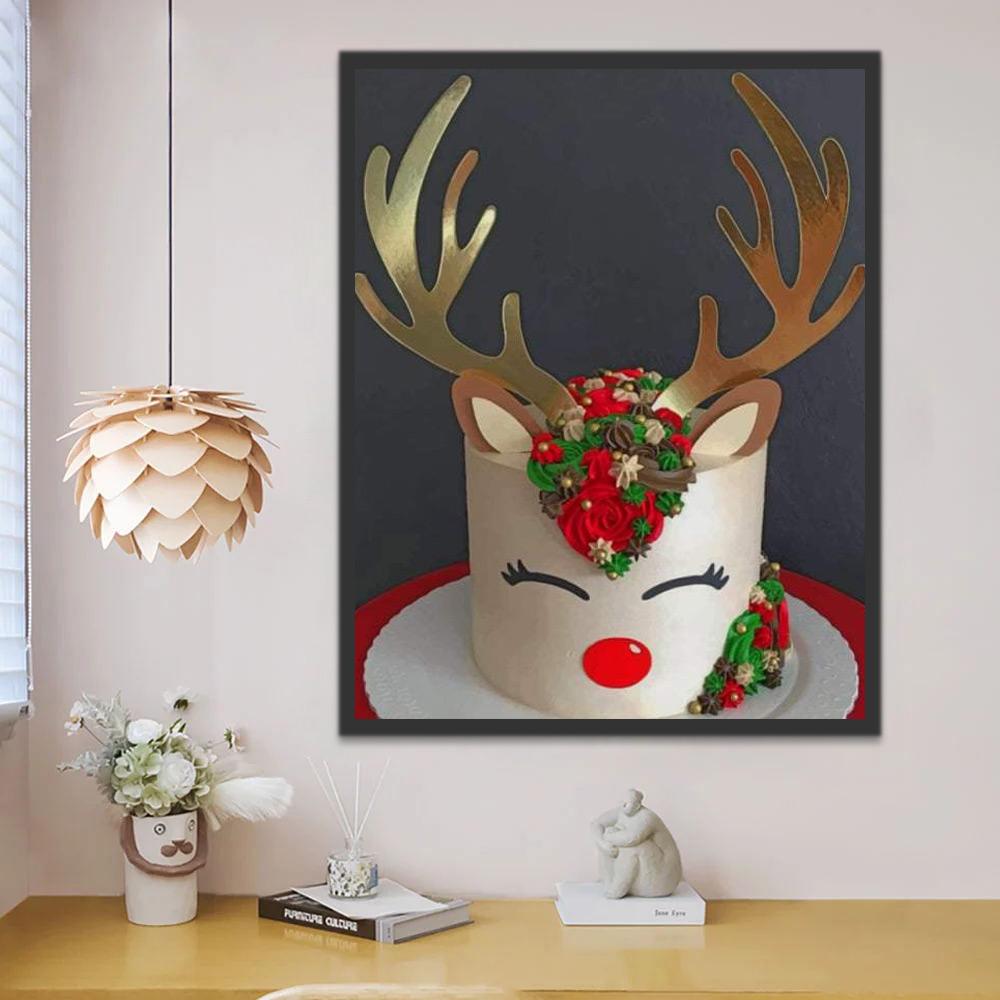Gâteau Renne Peinture par Numéros