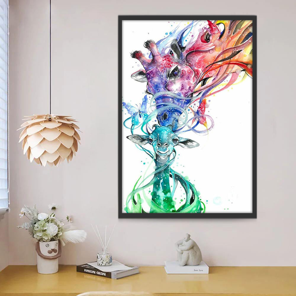Girafes Colorées Peinture par Numéros