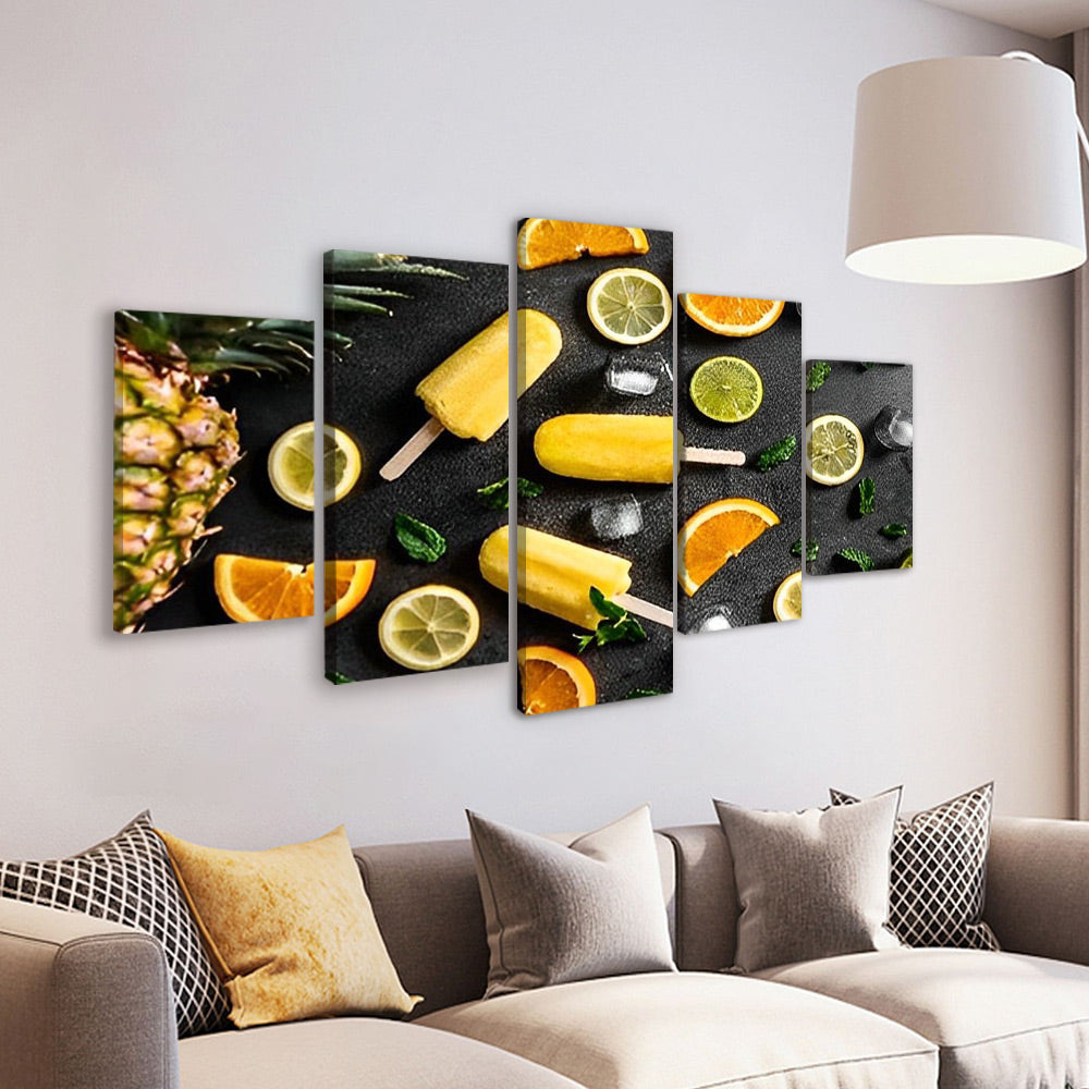 Glace à l'ananas 5 Partie Peinture par Numéros