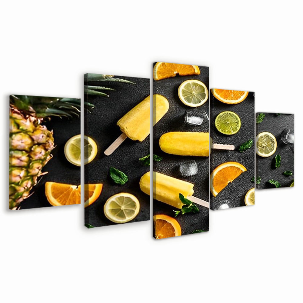 Glace à l'ananas 5 Partie Peinture par Numéros