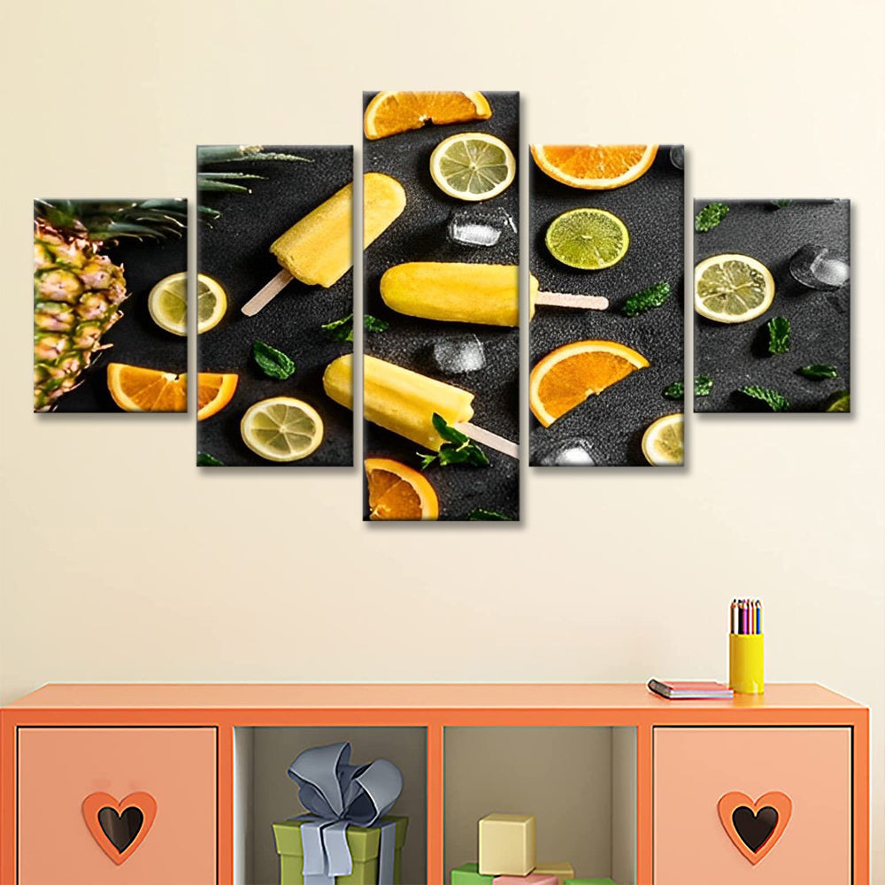 Glace à l'ananas 5 Partie Peinture par Numéros