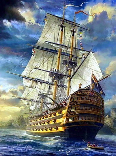 Grand Bateau Peinture par Numéros