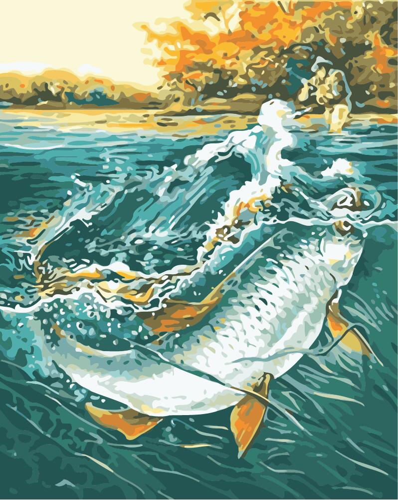 Grand Poisson Peinture par Numéros
