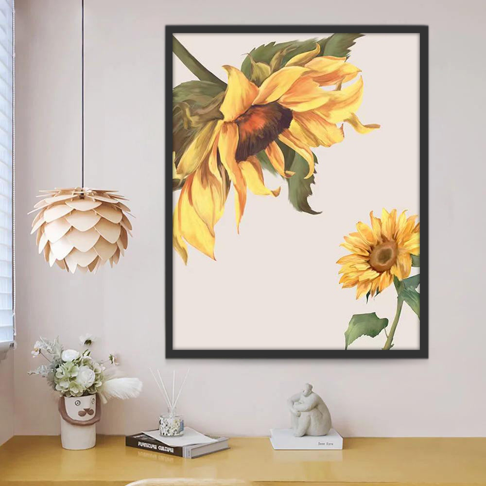 Grand Tournesol et Petit Tournesol Peinture par Numéros