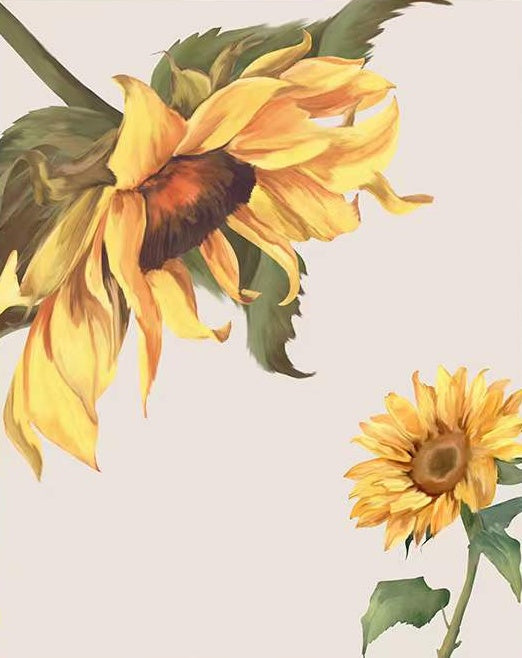 Grand Tournesol et Petit Tournesol Peinture par Numéros
