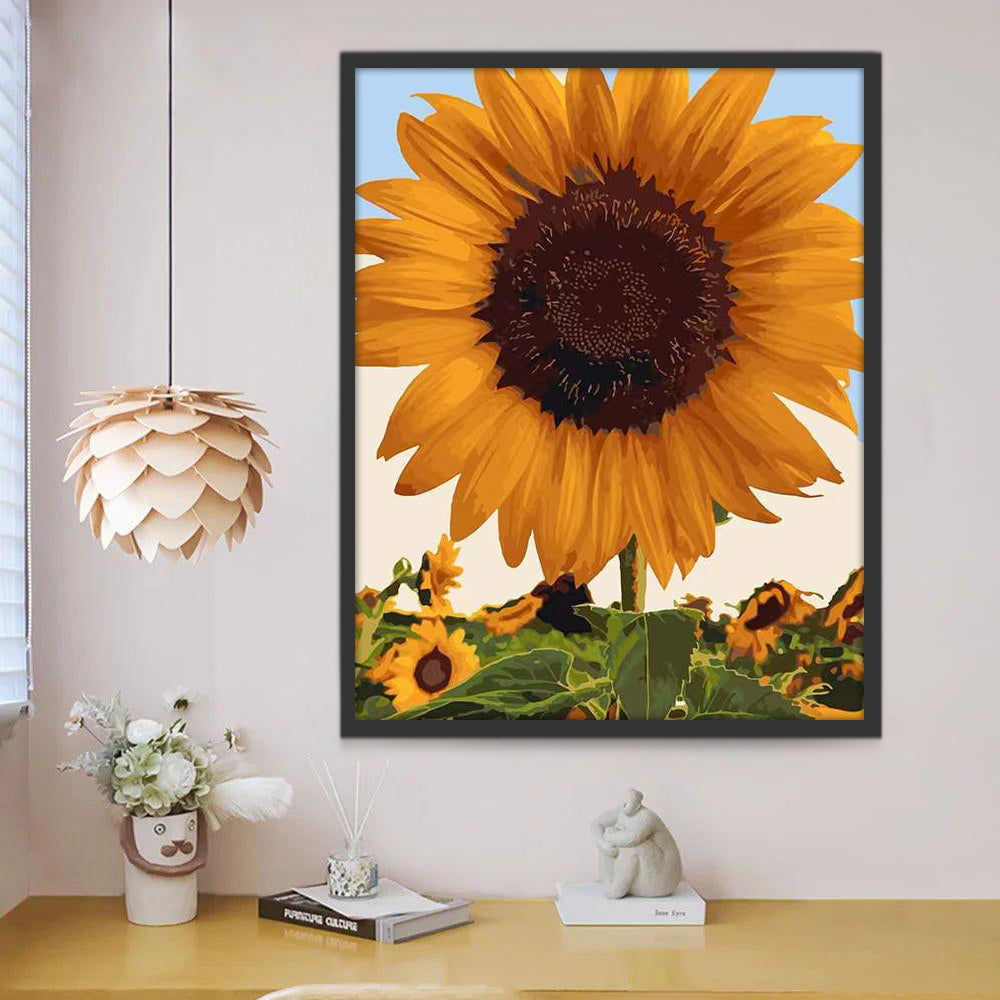 Grand Tournesol Peinture par Numéros