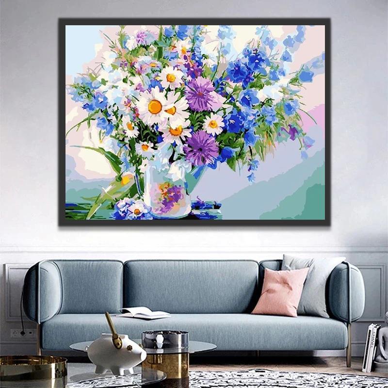 Grandes Marguerites d'Eté Peinture par Numéros