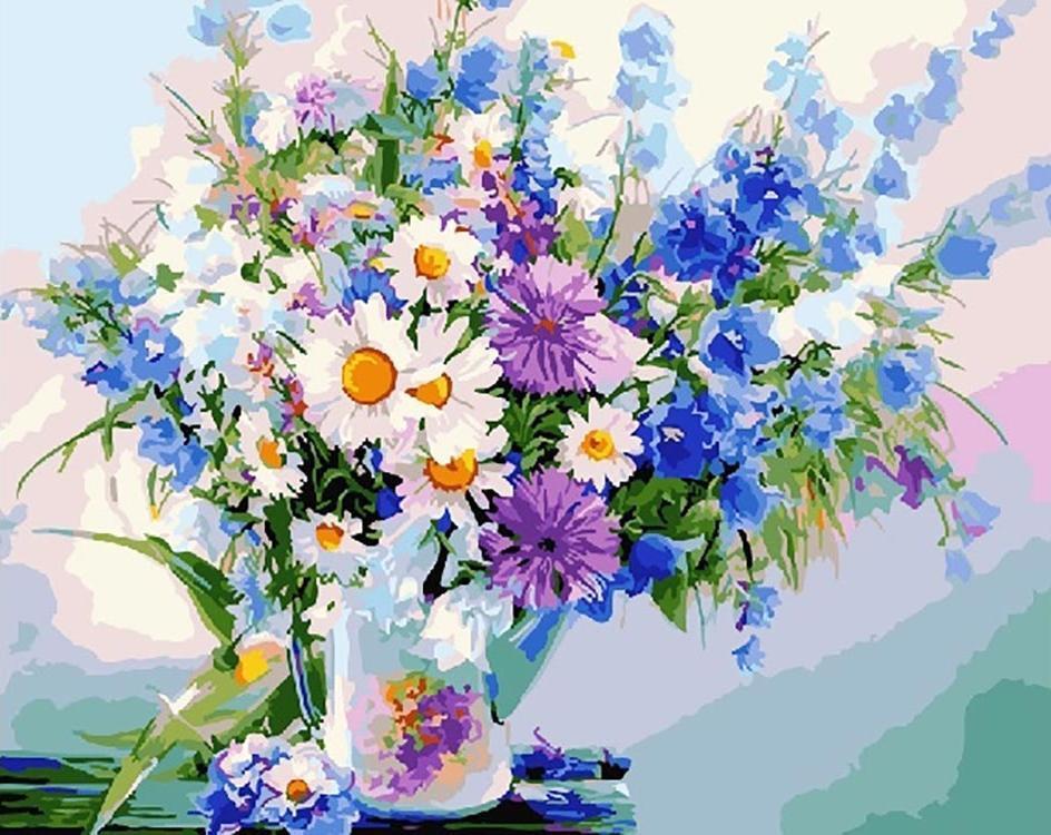 Grandes Marguerites d'Eté Peinture par Numéros