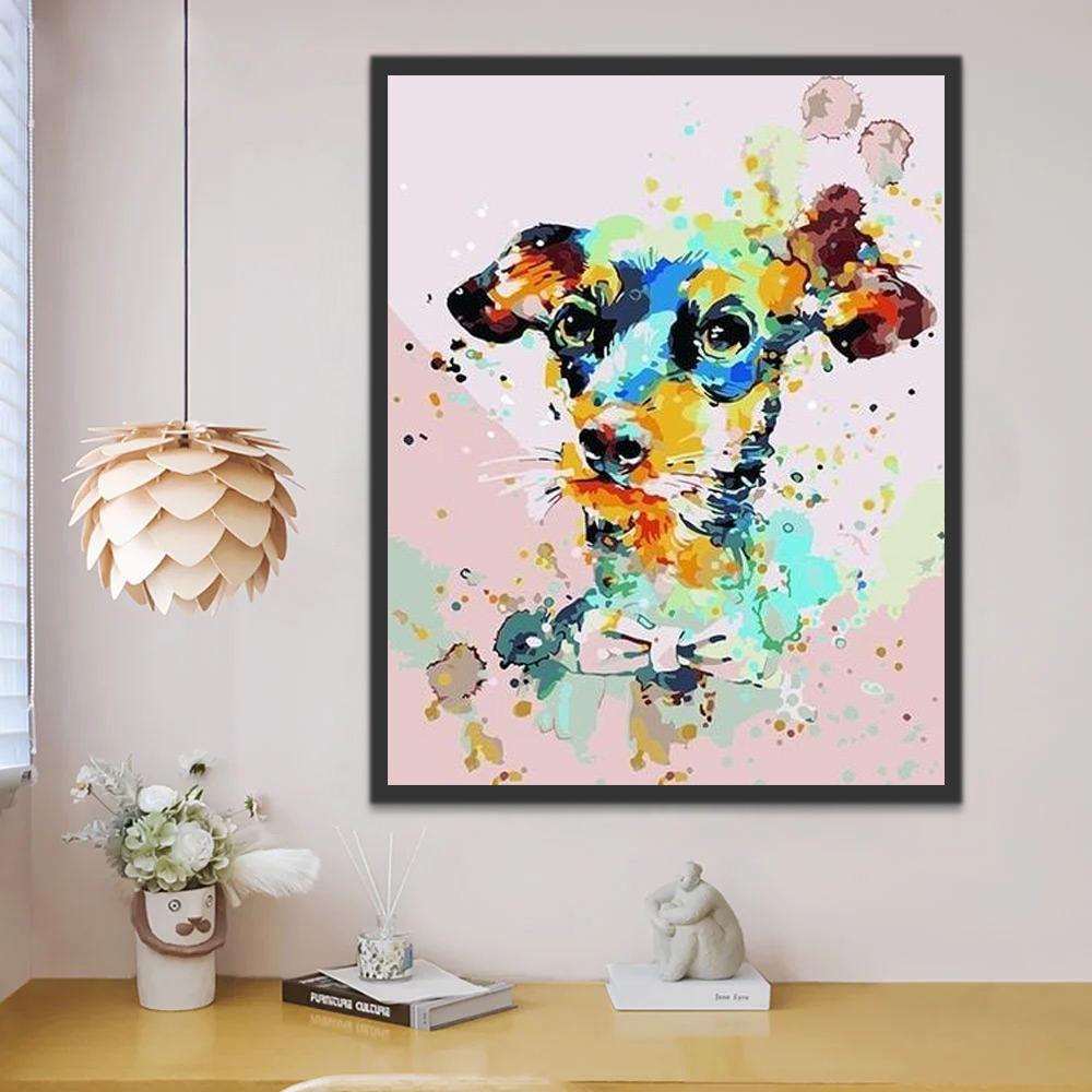 Greyhound Adorable Peinture par Numéros