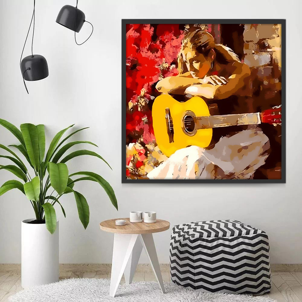 Guitariste Peinture par Numéros