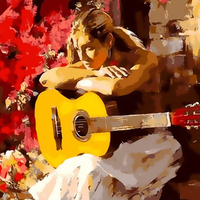 Guitariste Peinture par Numéros