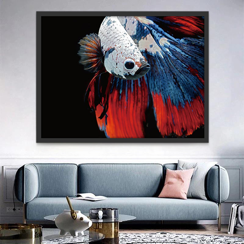 Guppy Blanc Peinture par Numéros