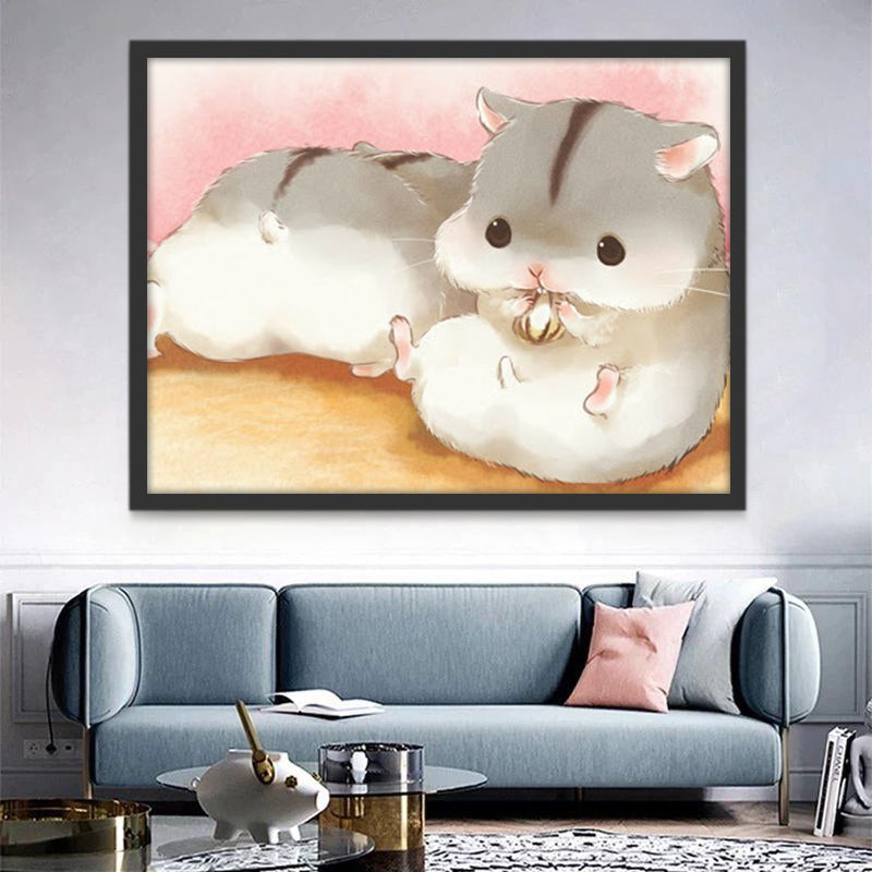 Hamsters Cartoon Peinture par Numéros