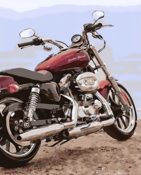 Harley Davidson Peinture par Numéros