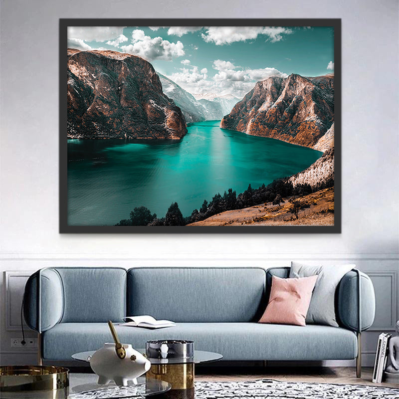 Hautes Montagnes et Grandes Rivières Peinture par Numéros