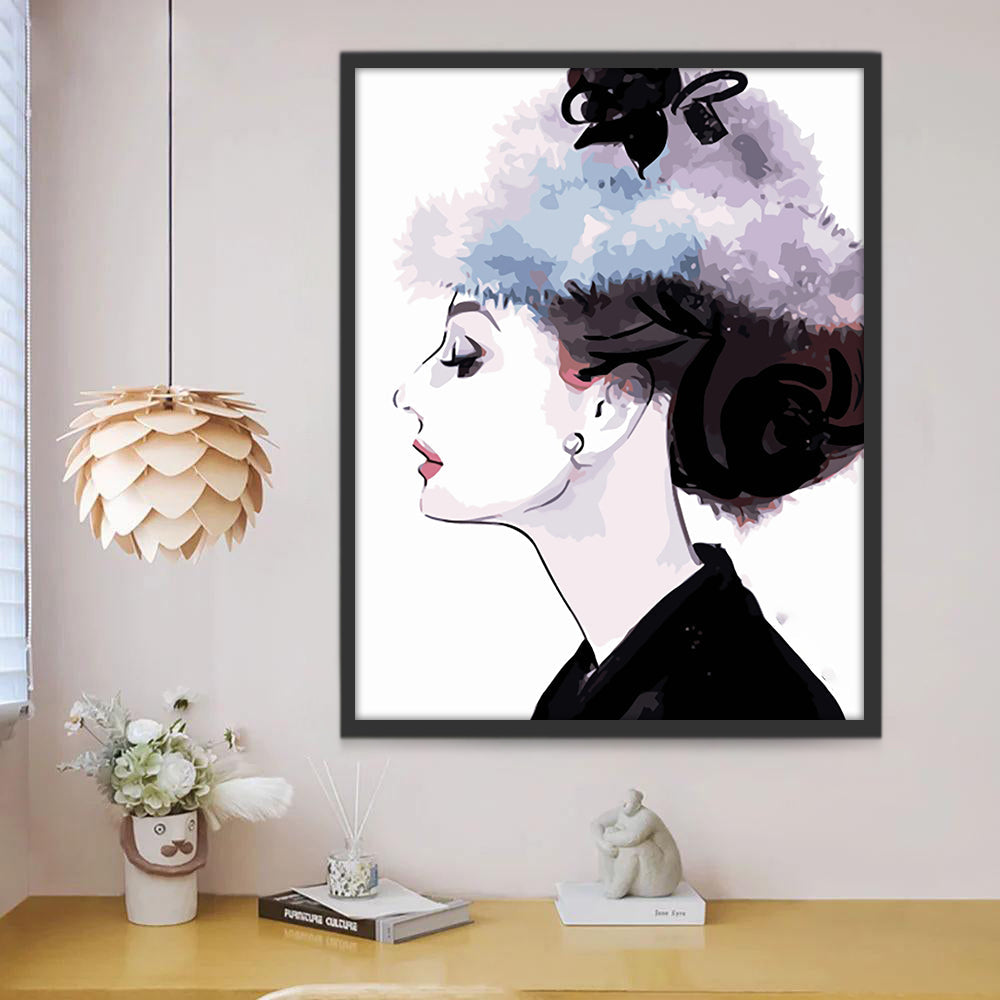 Hepburn Célébrité Peinture par Numéros