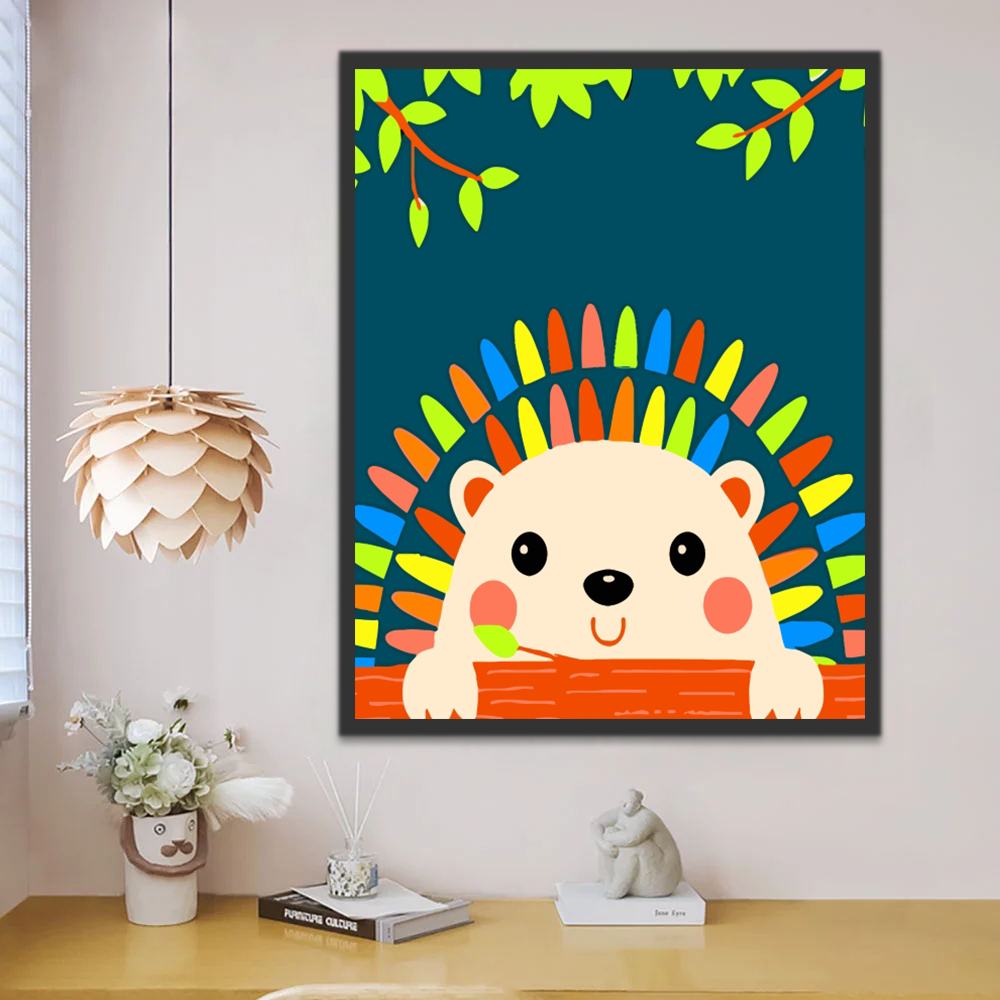 Hérisson Coloré Peinture par Numéros