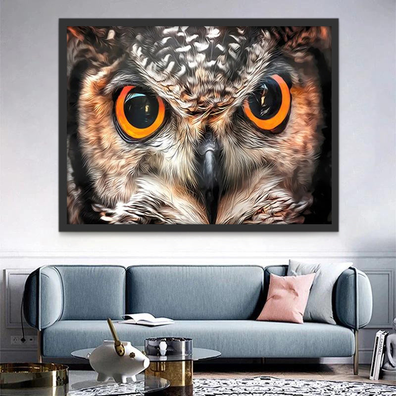 Hibou Adorable Peinture par Numéros