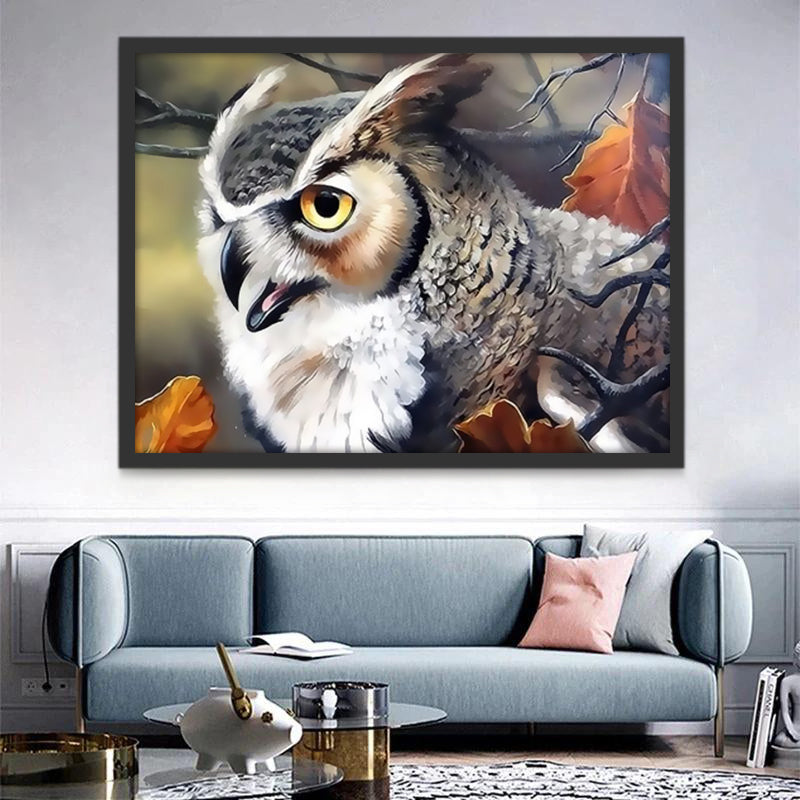 Hibou Hululant Peinture par Numéros