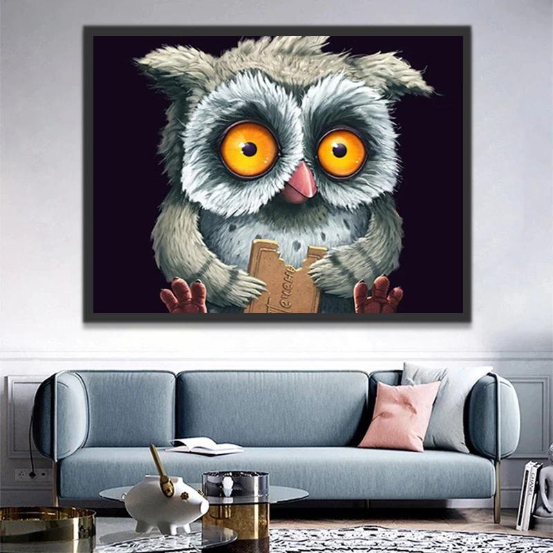 Hibou Mangeur de Chocolat Peinture par Numéros