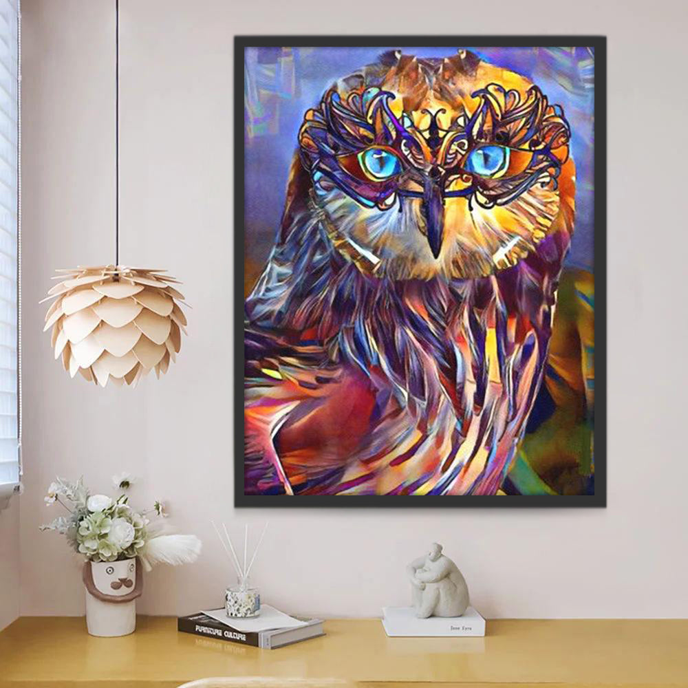 Hibou Masqué Peinture par Numéros