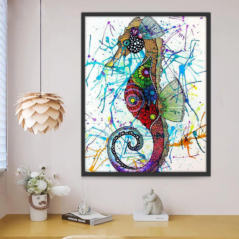 Hippocampe Coloré Peinture par Numéros