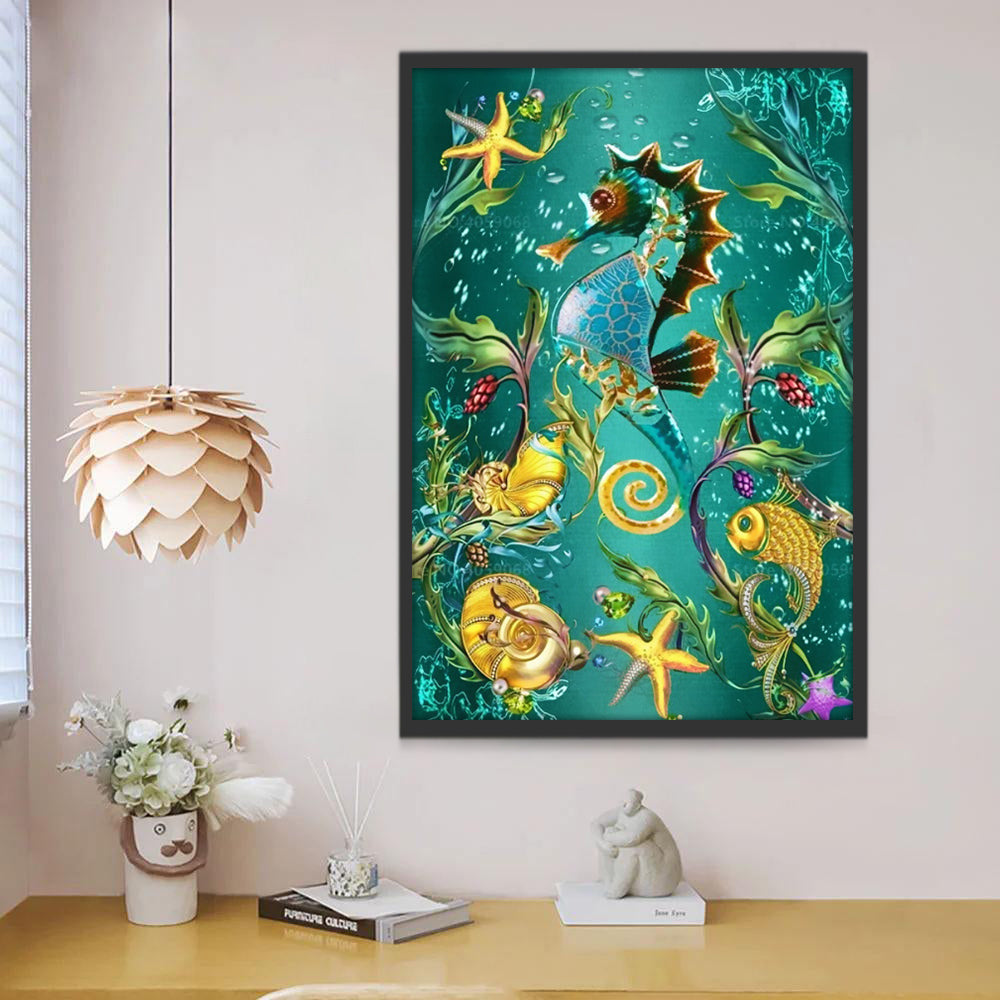 Hippocampe dans la Mer Peinture par Numéros