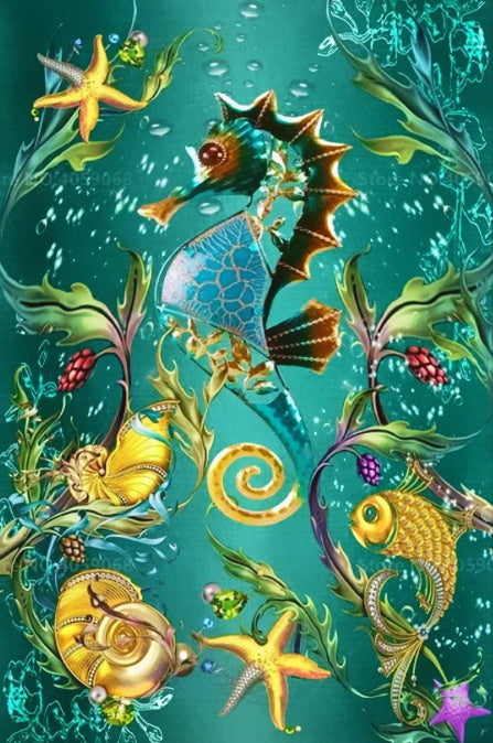 Hippocampe dans la Mer Peinture par Numéros