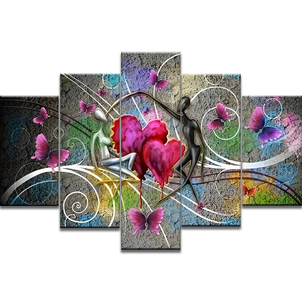 Homme et Coeurs 5 Partie Peinture par Numéros