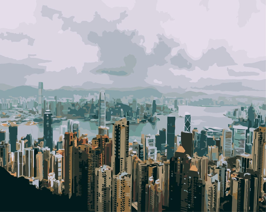Hong Kong Skyline Peinture par Numéros