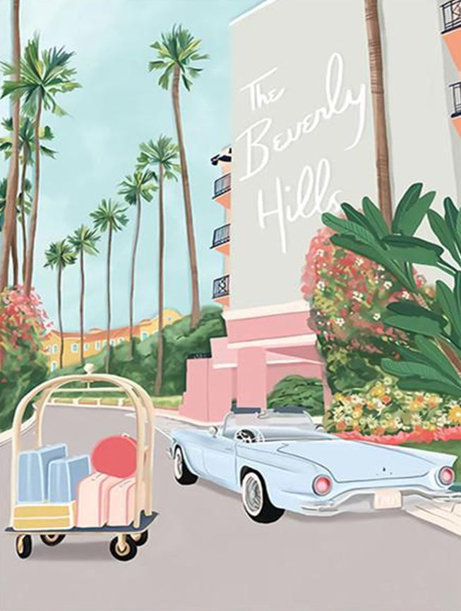 Hôtel Beverly Hills Peinture par Numéros