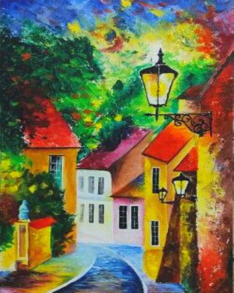 Immeubles Dessinés Peinture par Numéros